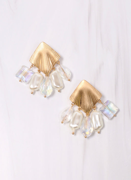 Hebron Embellished Drop Earring CLEAR