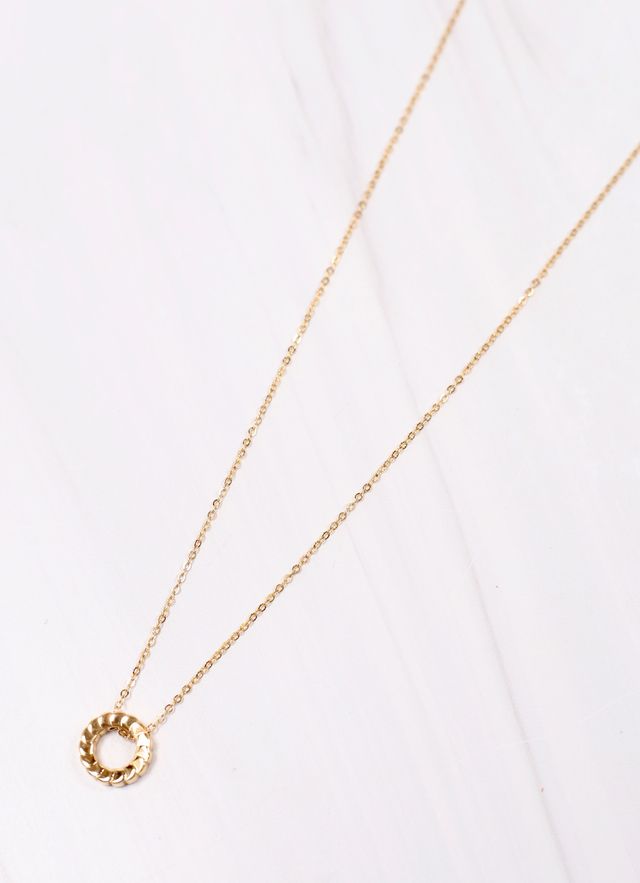 Goodwin Circle Charm Necklace GOLD