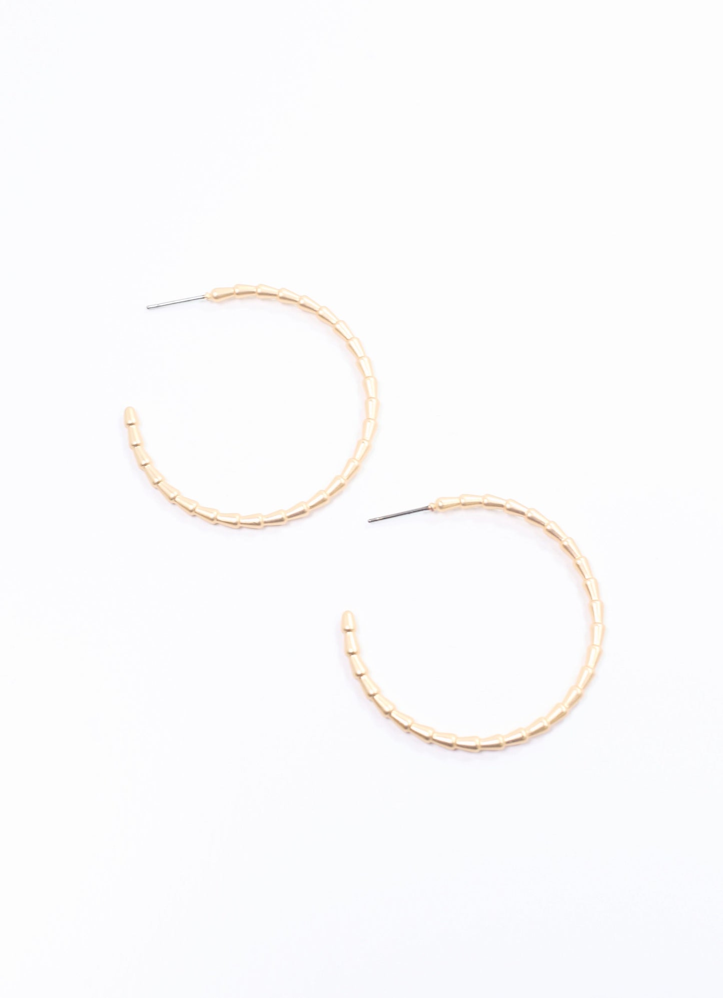 Holden Textured Hoop Earring MATTE GOLD