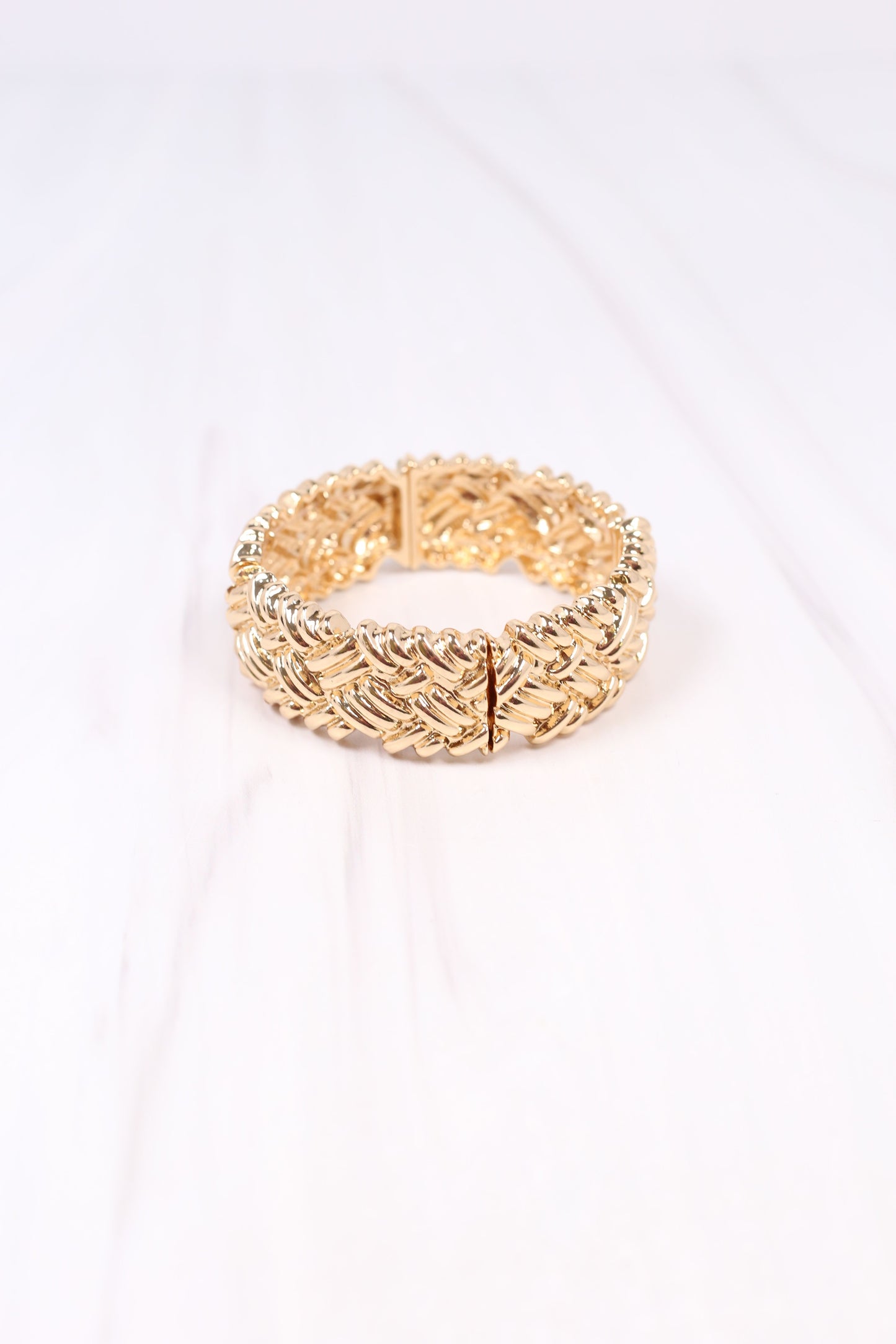 Annika Textured Stretch Bracelet GOLD