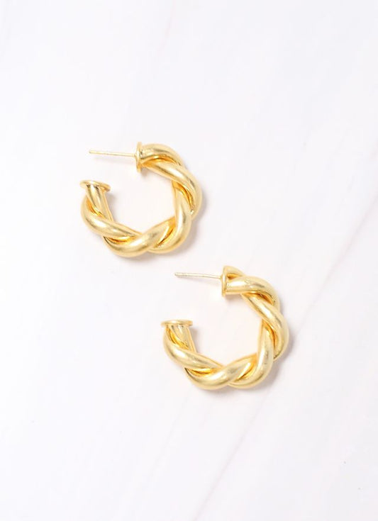 Raymonde Twisted Hoop Earring GOLD