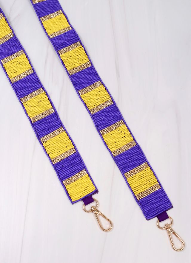 Stadium Striped Strap PURPLE YELLOW