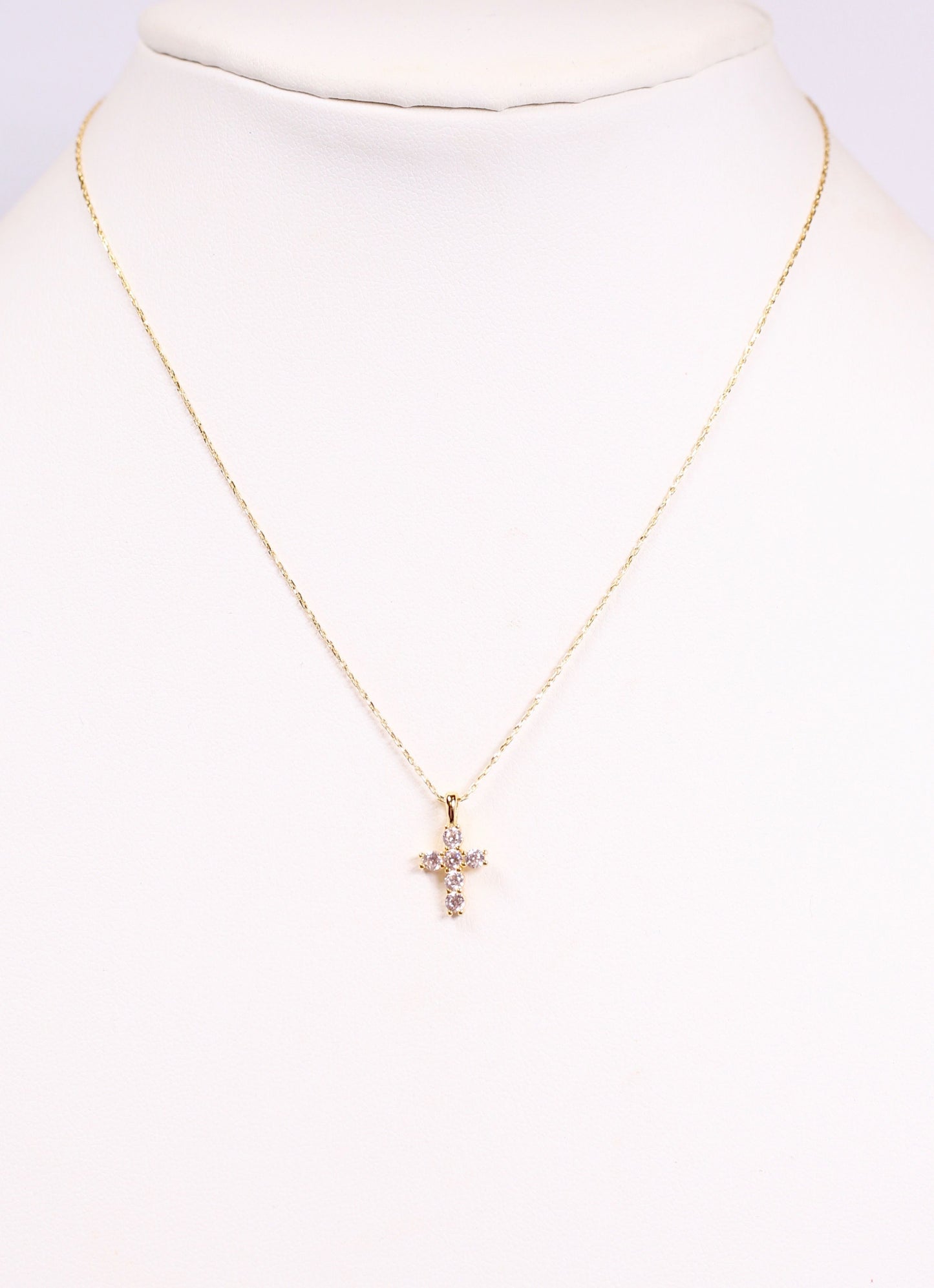 Kitty Cross Necklace GOLD