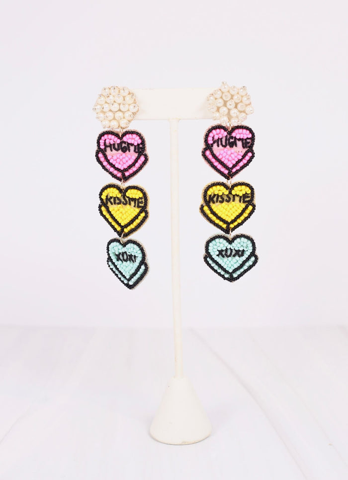 Candy Heart Messages Earring MULTI