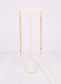 Duvall Pearl Fringe Earring GOLD