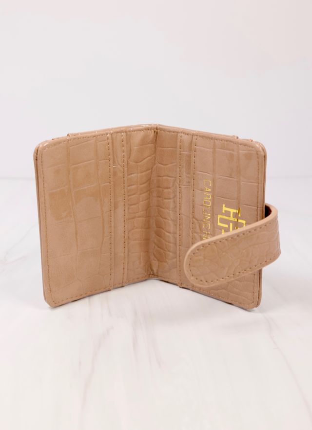 Tate Card Holder Wallet Taupe Patent