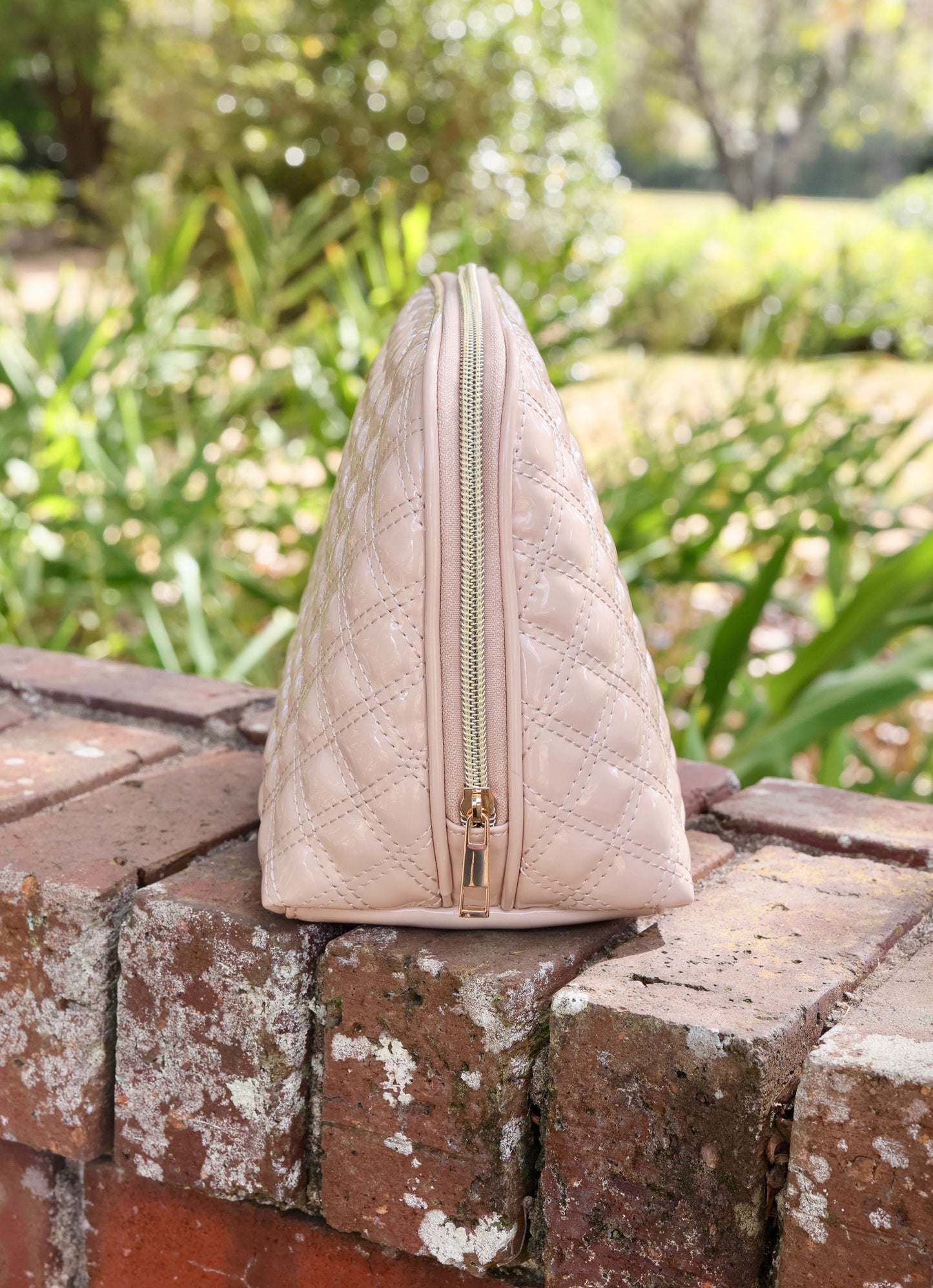 Capri Large Pouch Nude Patent SQ