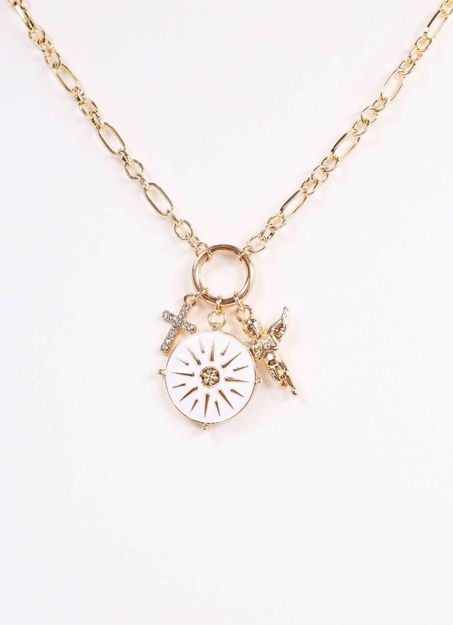 Fane Charm Necklace Gold