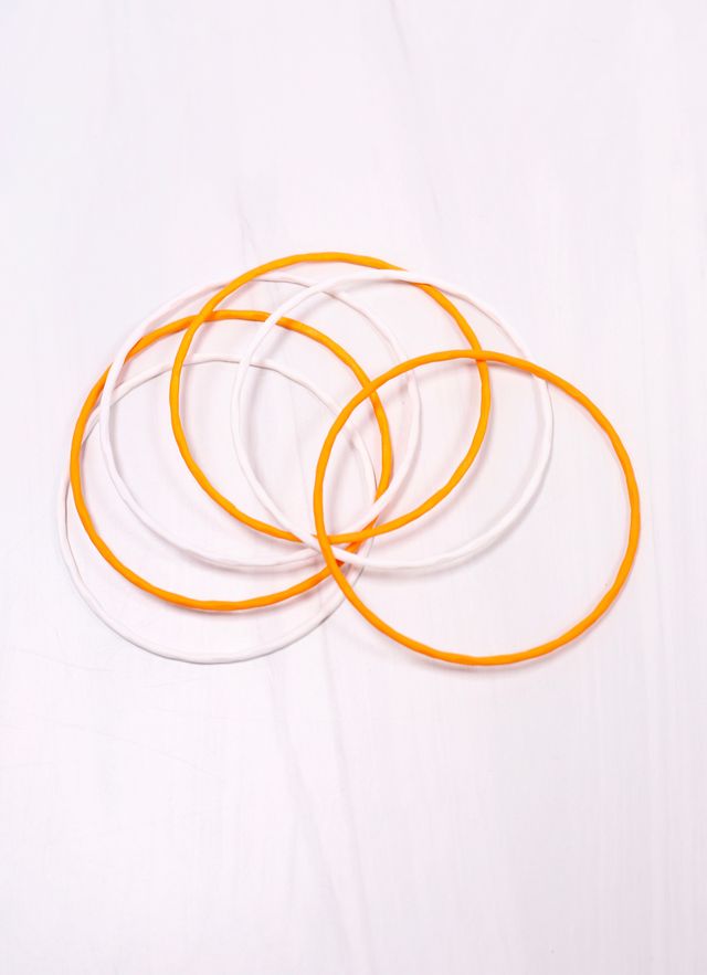 Autry Bangle Set Orange White