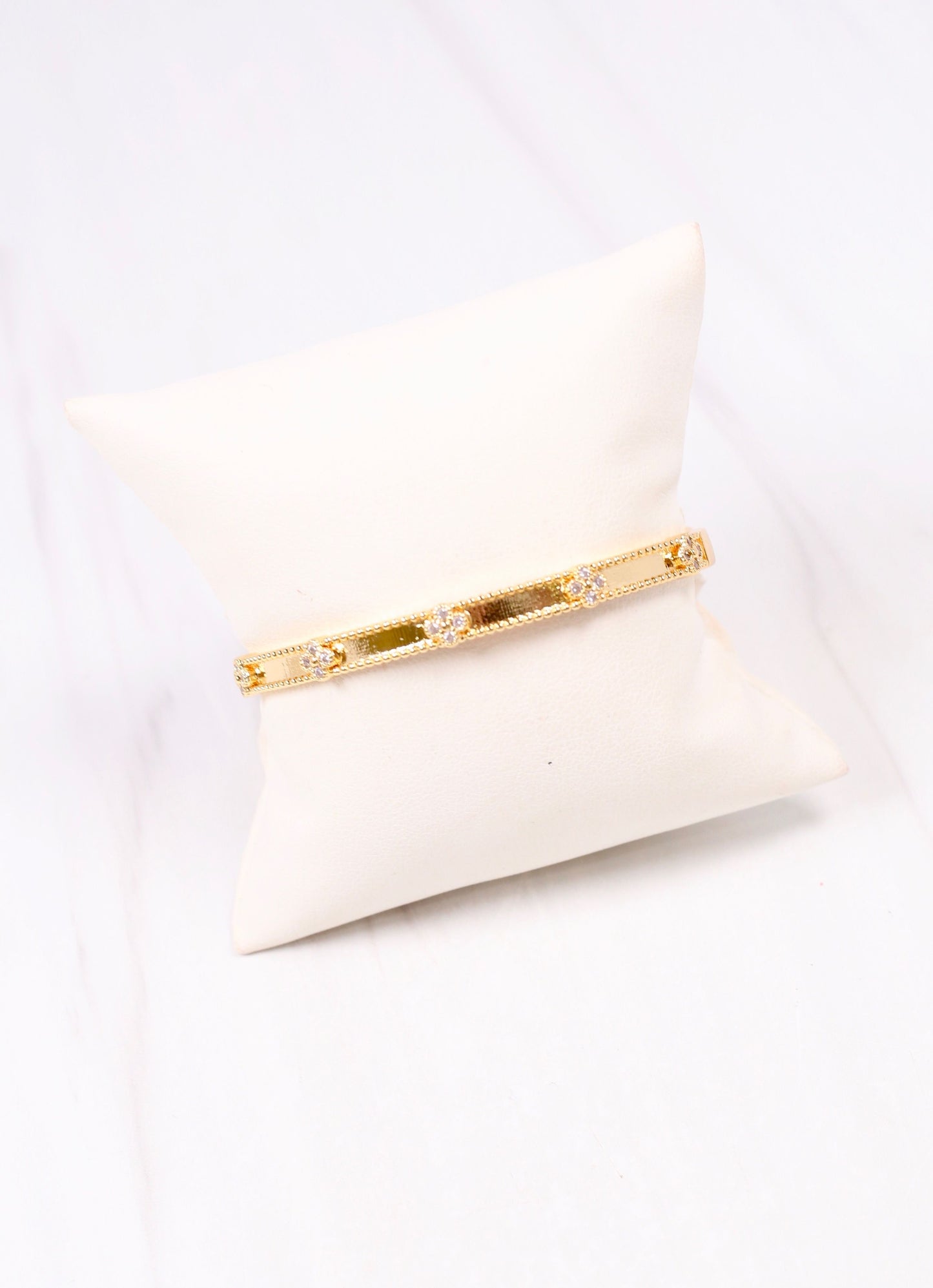 Seaver CZ Clover Bracelet GOLD