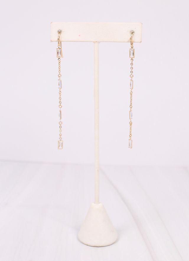 Saldana Crystal Drop Earring GOLD