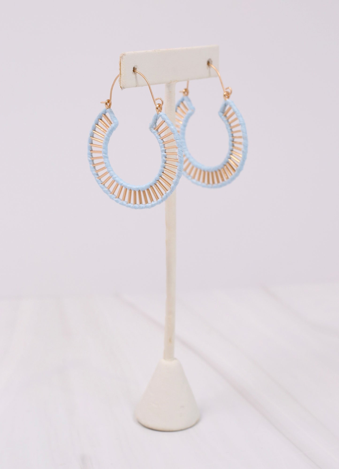 Shelburne Cutout Hoop Earring LIGHT BLUE