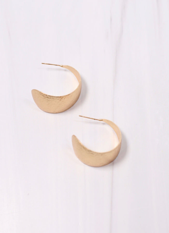 Forey Textured Hoop Earring GOLD