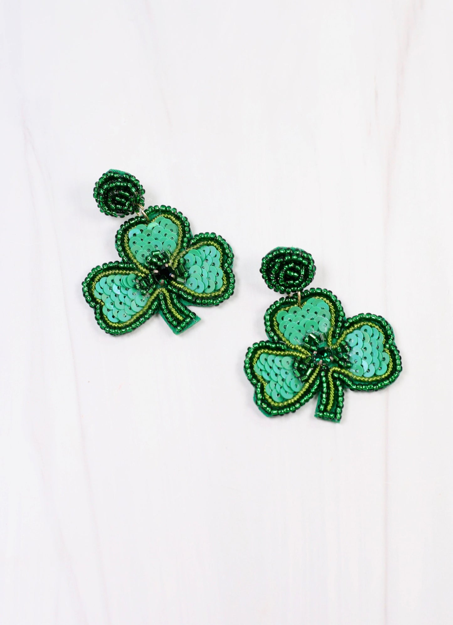 Luck o the Irish Shamrock Earring GREEN