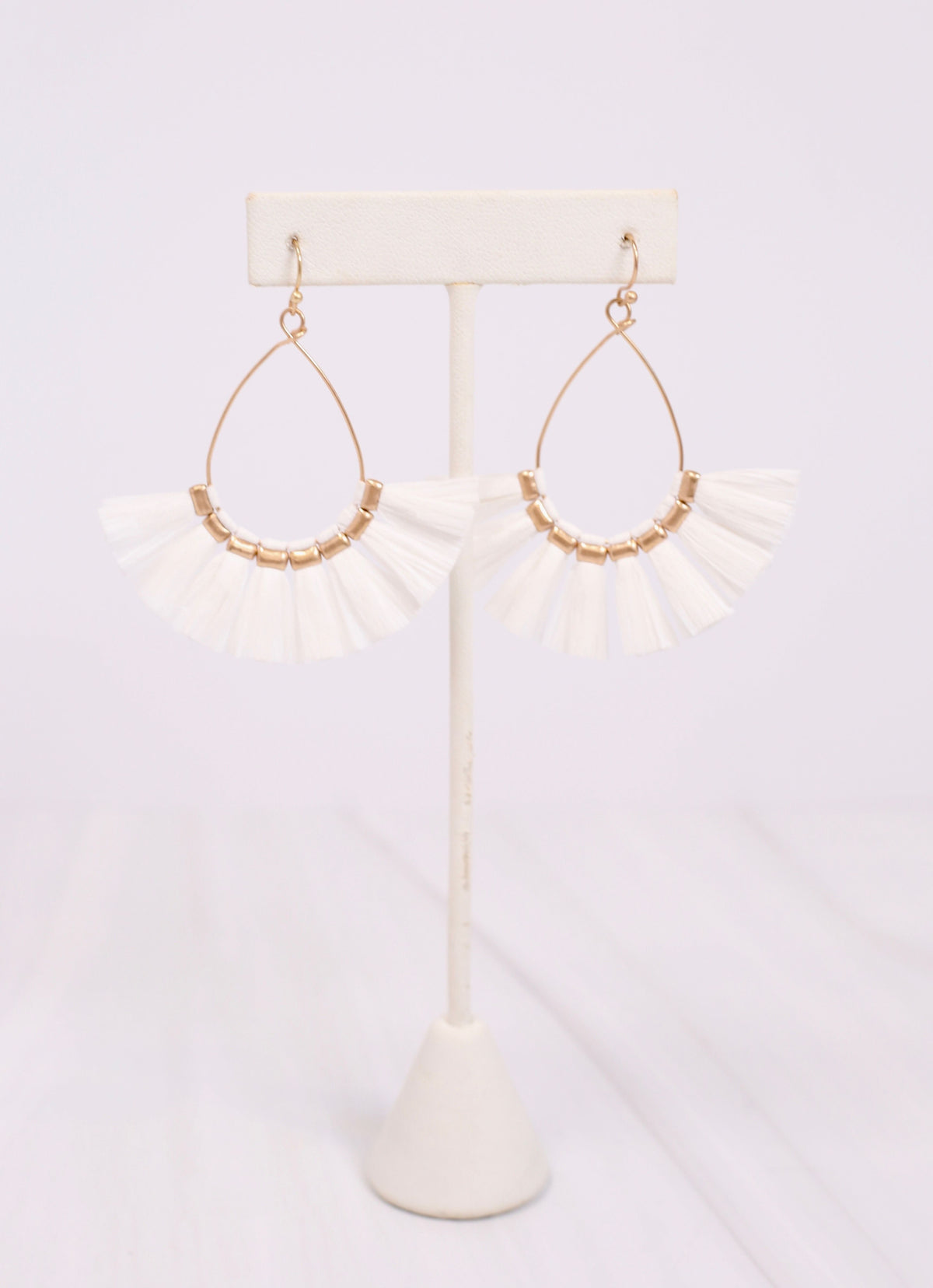 Lonnie Tassel Earring WHITE