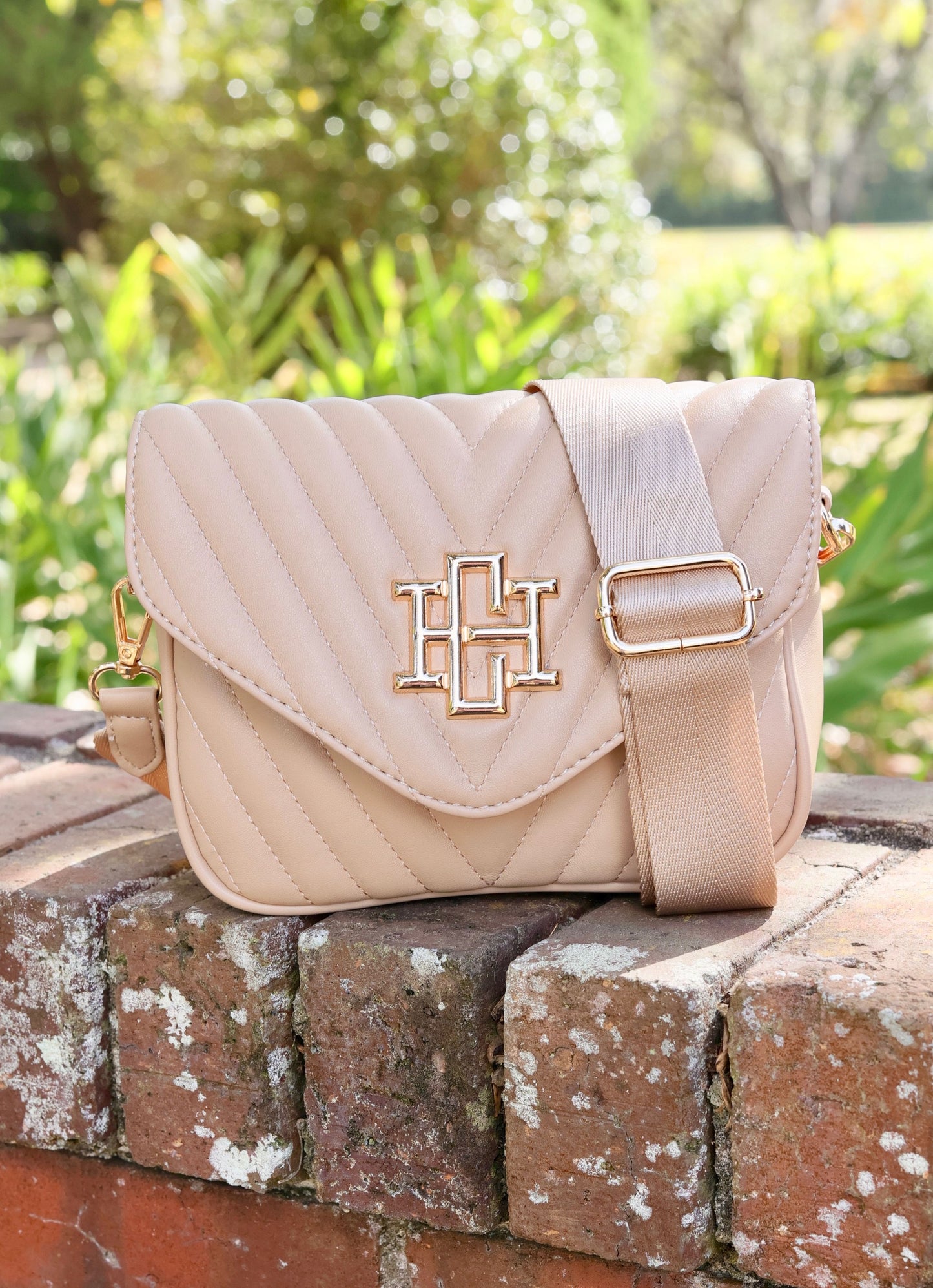 Angela Quited Crossbody TAN V QUILTED