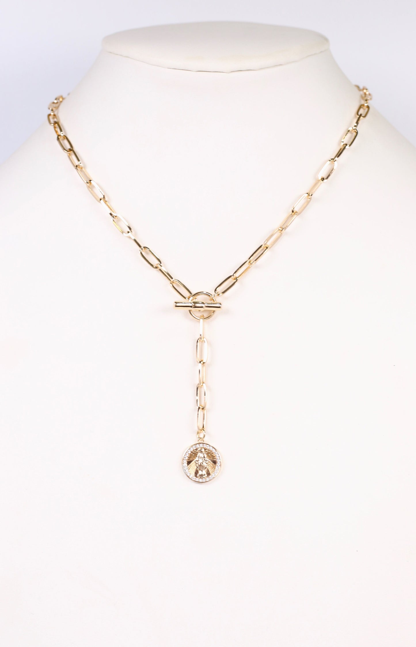 Mychal Toggle Charm Necklace GOLD