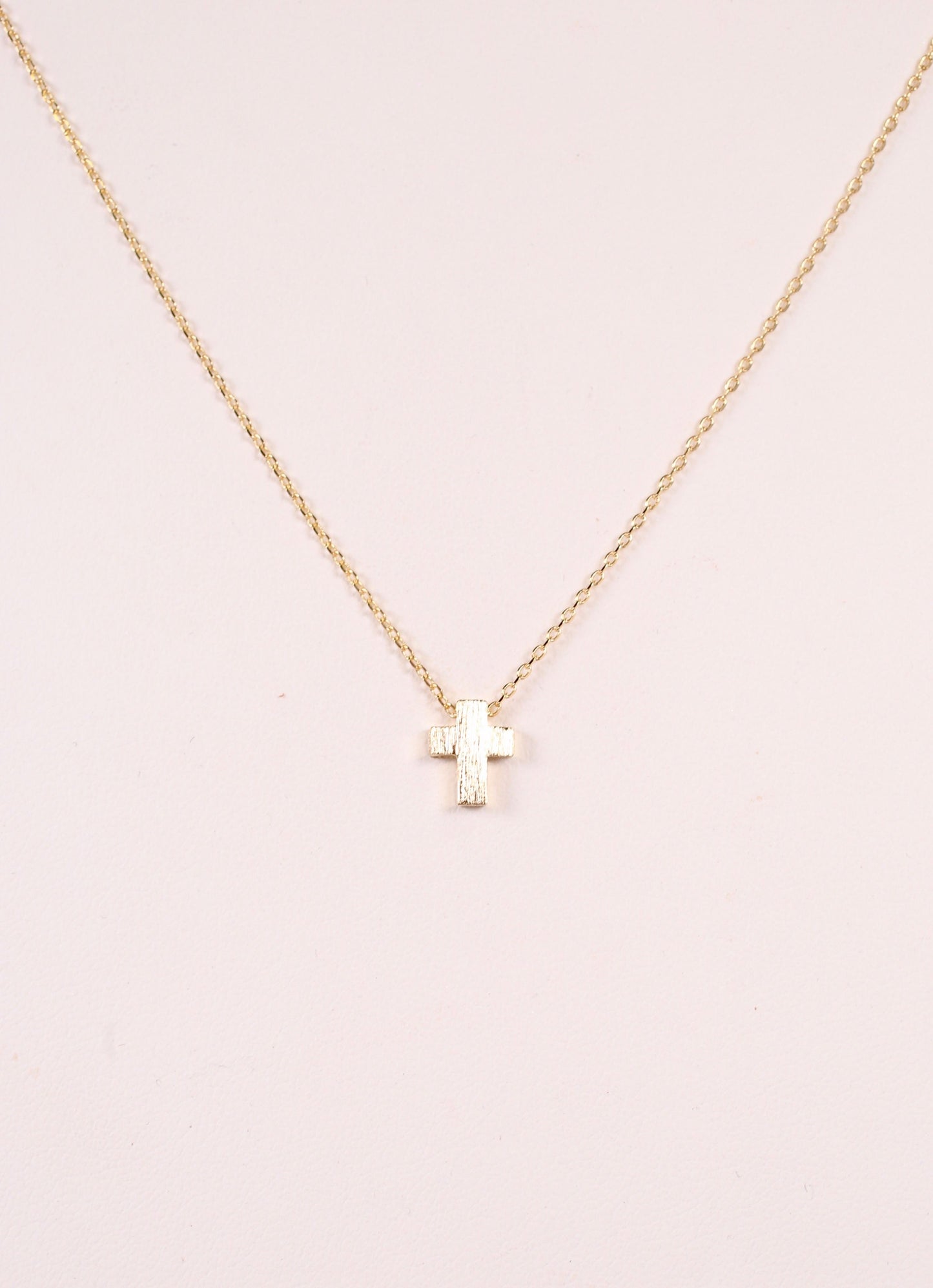 Charmie Petite Cross Necklace Gold