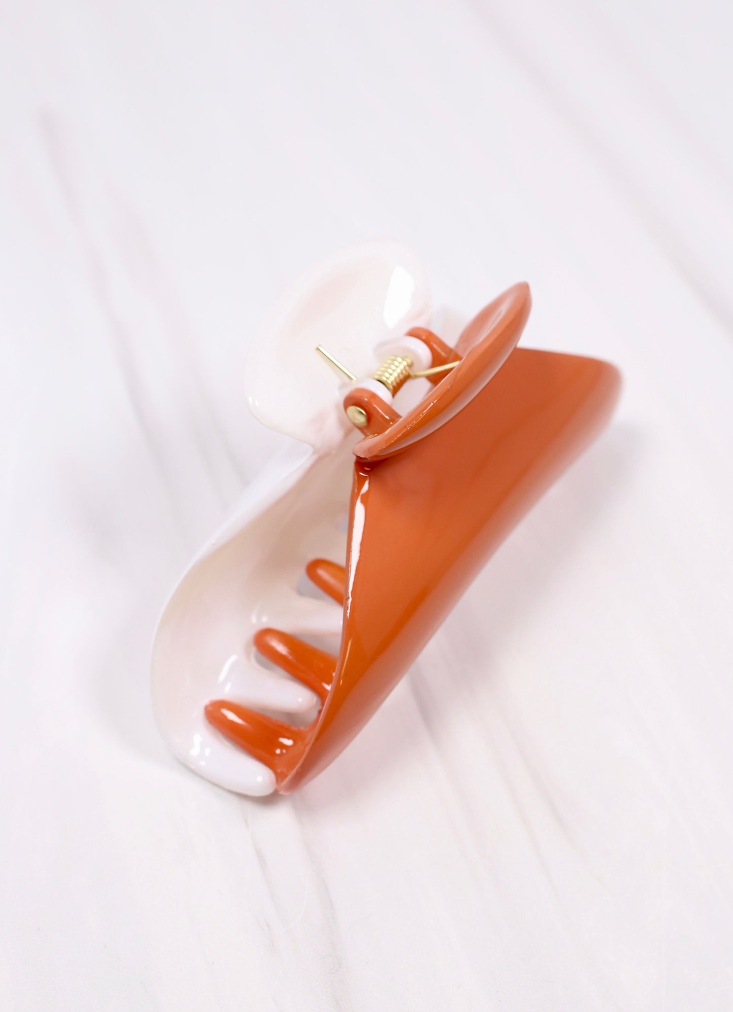 Mason Two Tone Hair Clip BURNT ORANGE