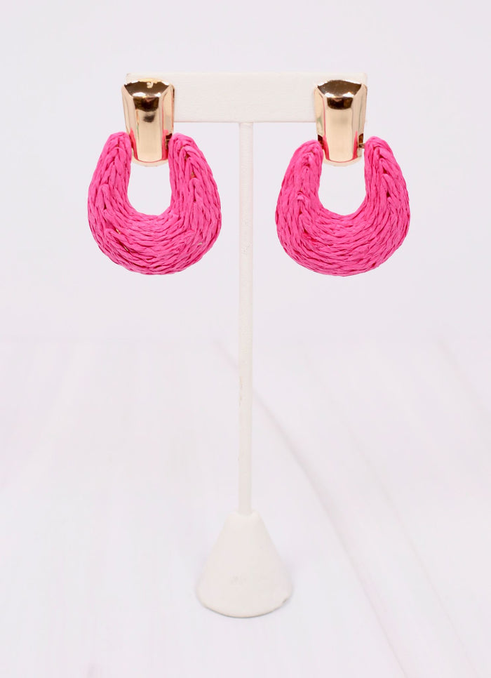 Brierwood Wrapped Drop Earring HOT PINK