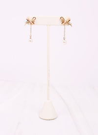 Olga Bow Earring with Pearl GOLD