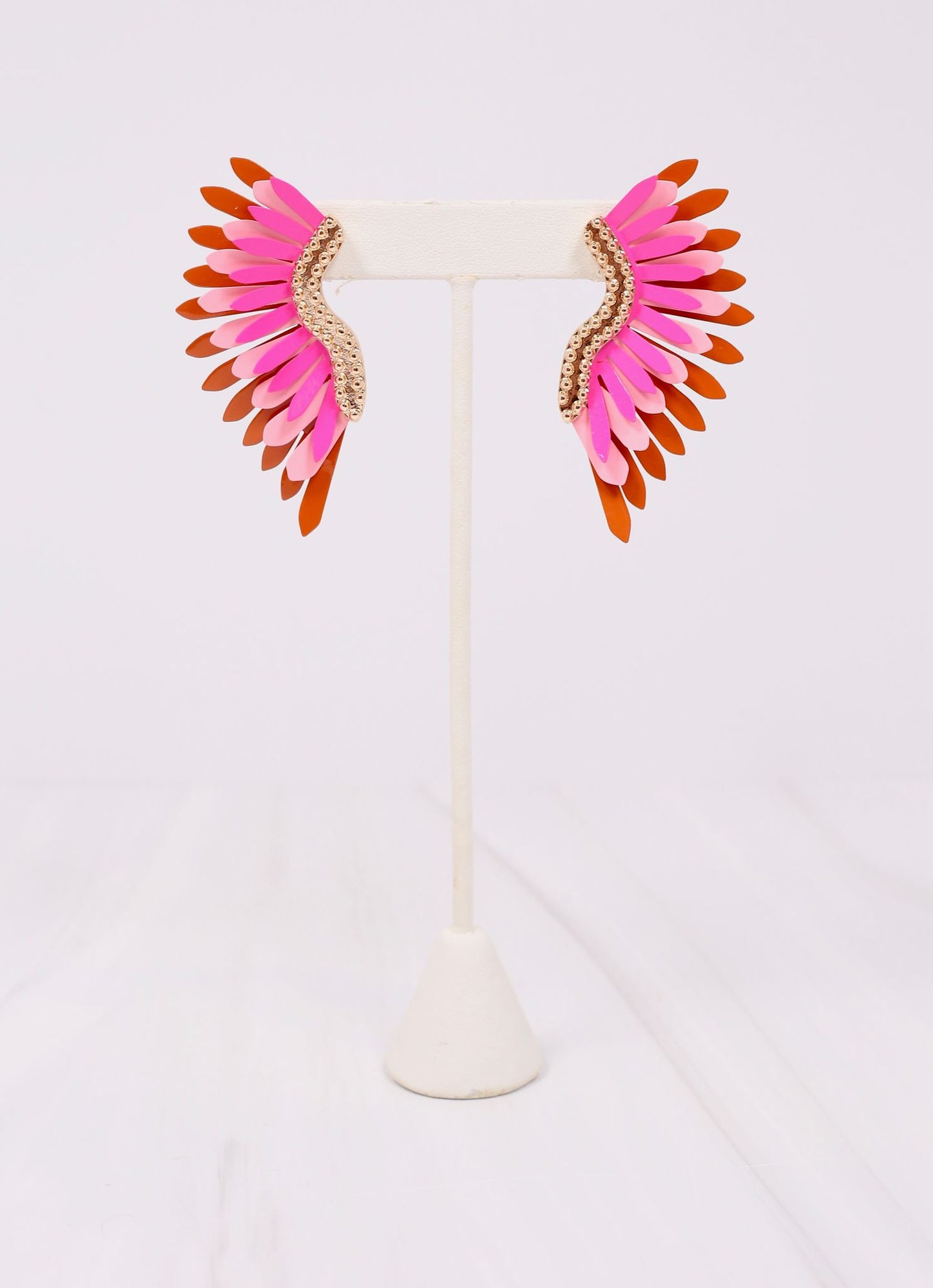 Farrell Metal Fan Earring PINK MULTI