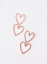 Just a Crush Heart Earring PINK