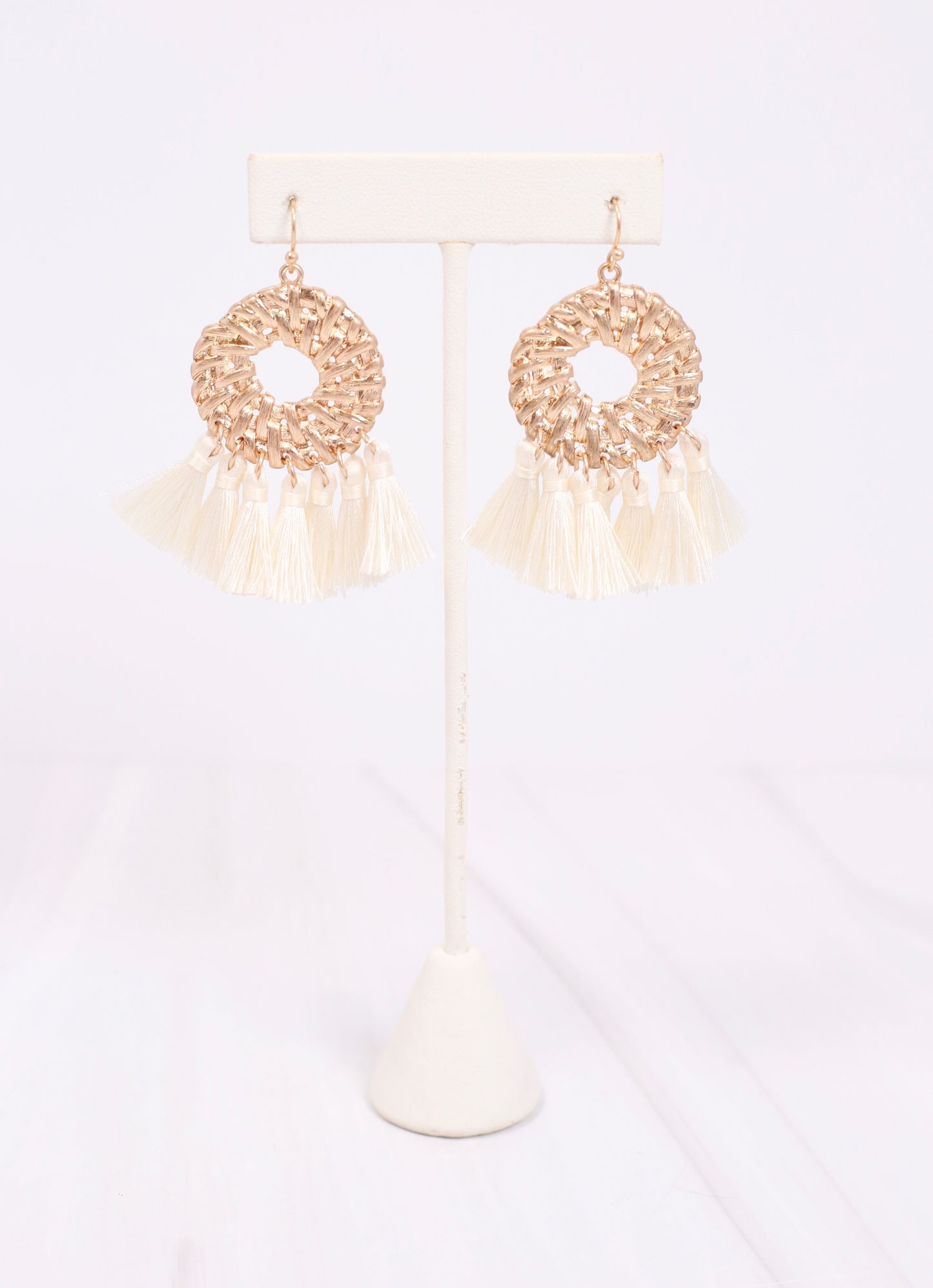 Cheshire Tassel Drop Earring Ivory