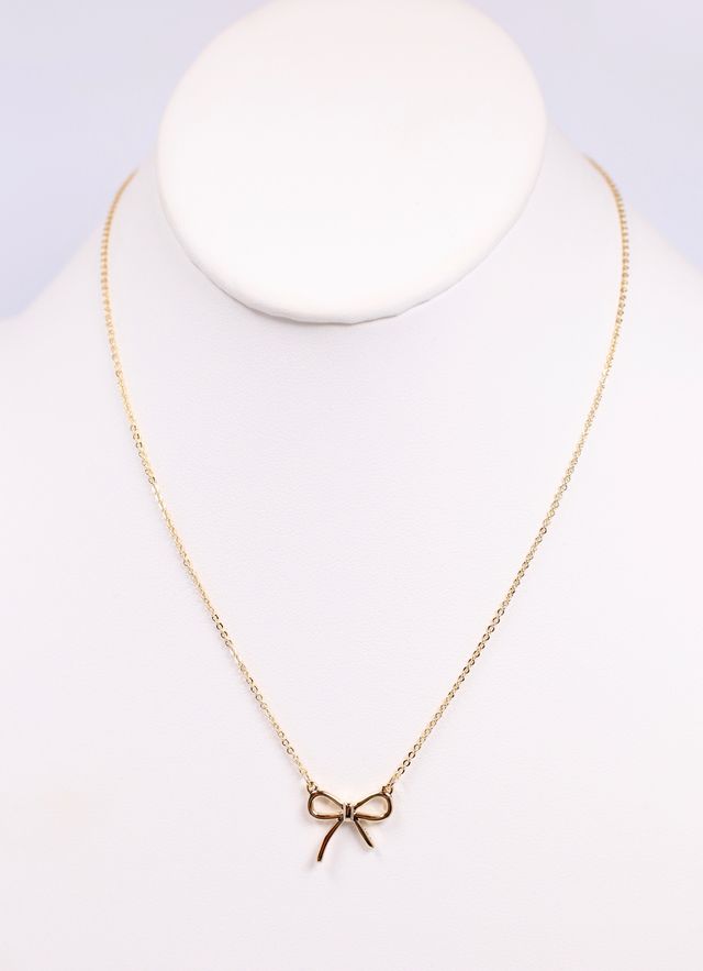 Dollina Bow Necklace GOLD