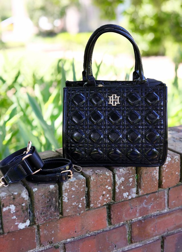 Ricky Mini Tote Black Patent LQ