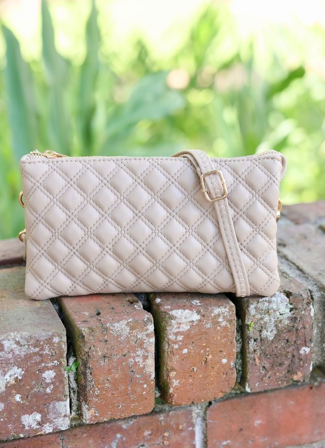 Liz Custom Collection Crossbody TAUPE QUILTED DQ