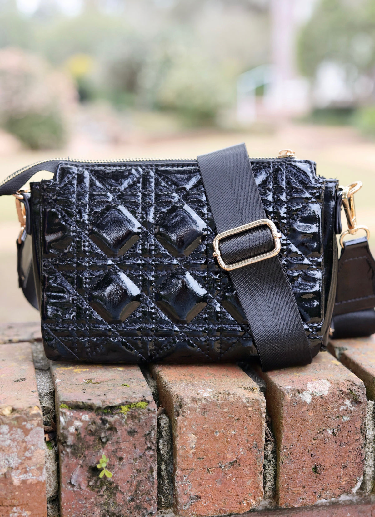 Jace Quilted Crossbody BLACK