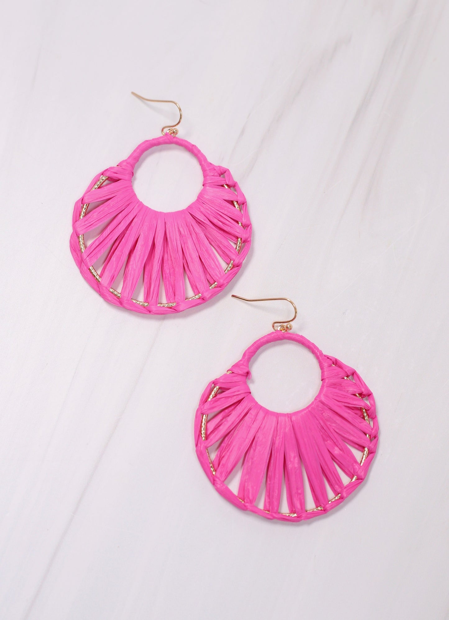 Brackley Wrapped Earring HOT PINK