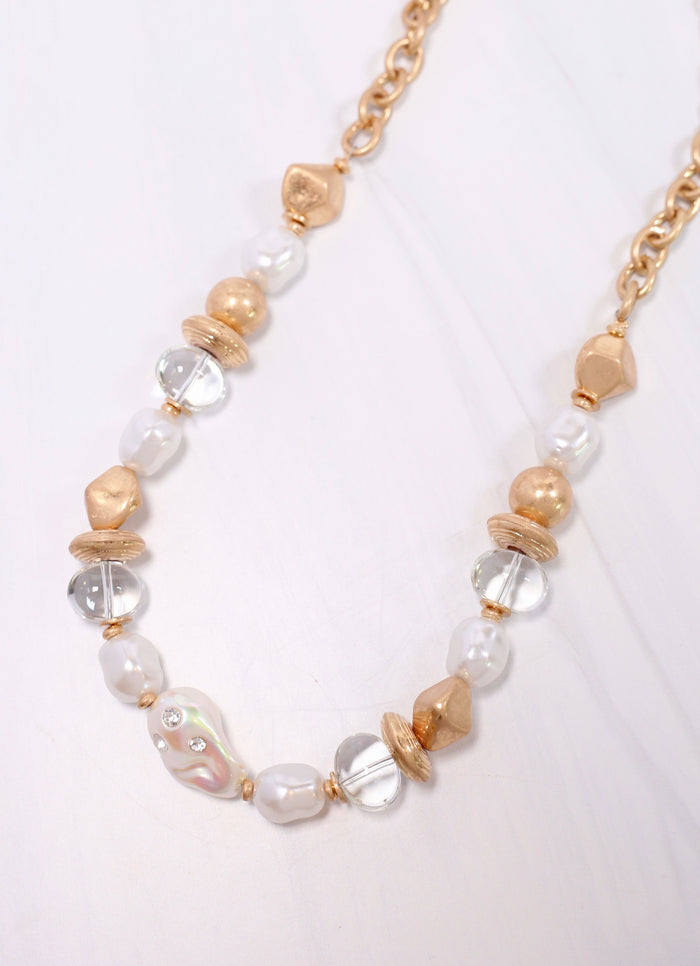 Gertie Pearl Necklace GOLD