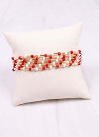 Hardy Bracelet Set RED WHITE