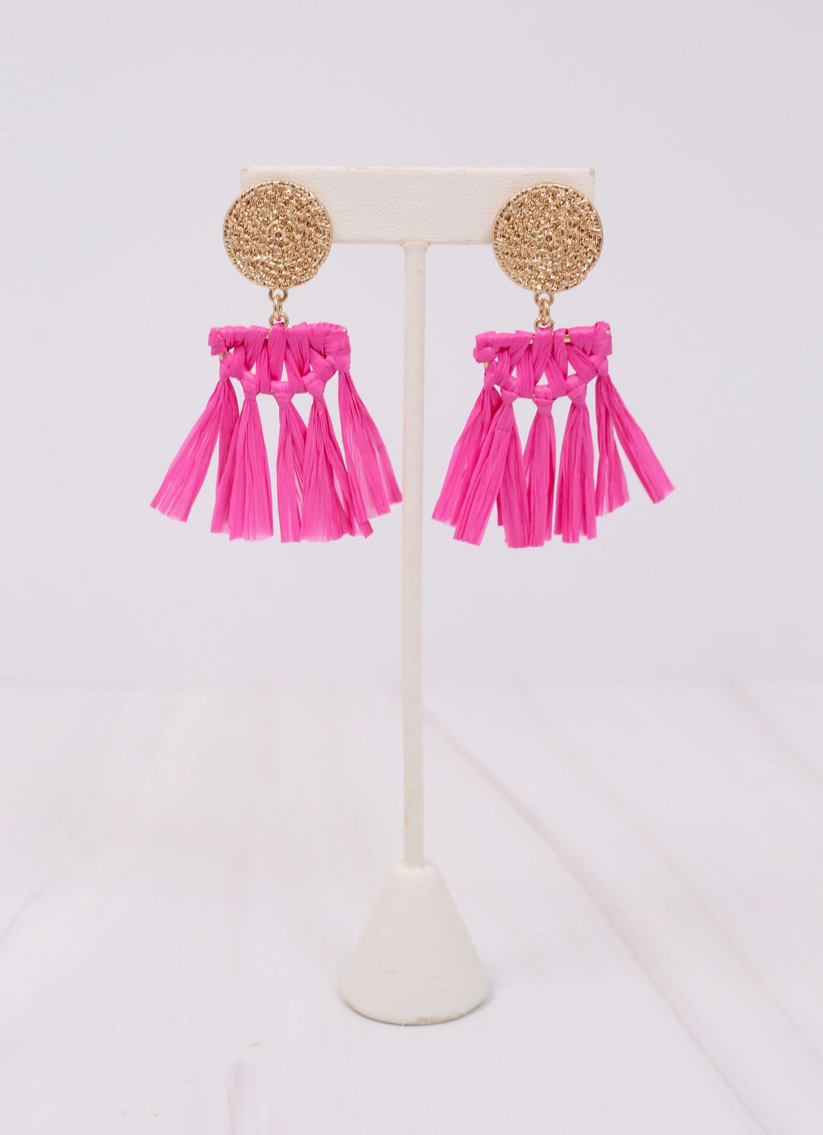 Sherbrooke Wrapped Drop Earring HOT PINK