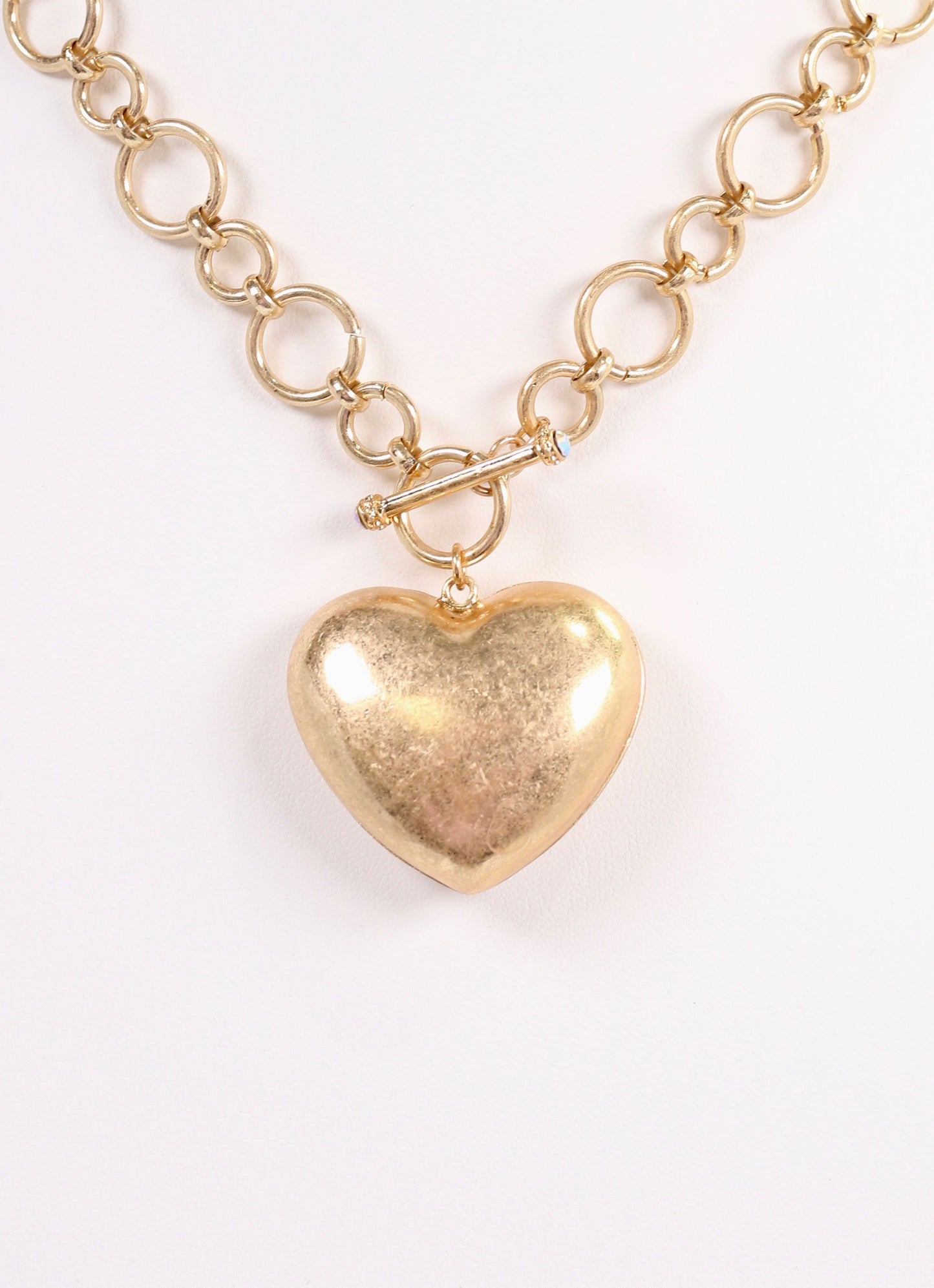 Dwayne Heart Necklace WORN GOLD