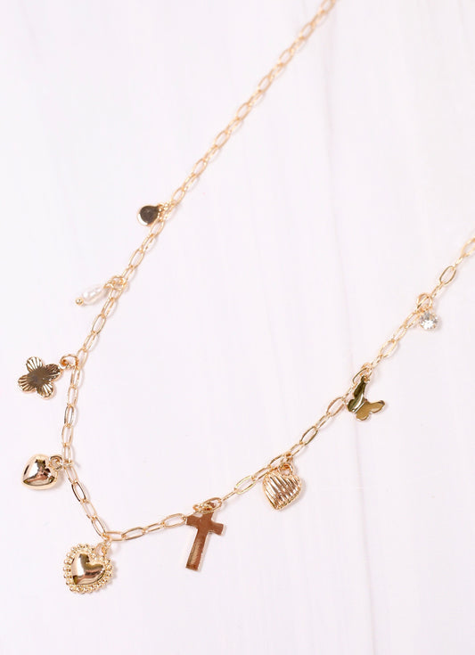 Marin Charm Necklace GOLD