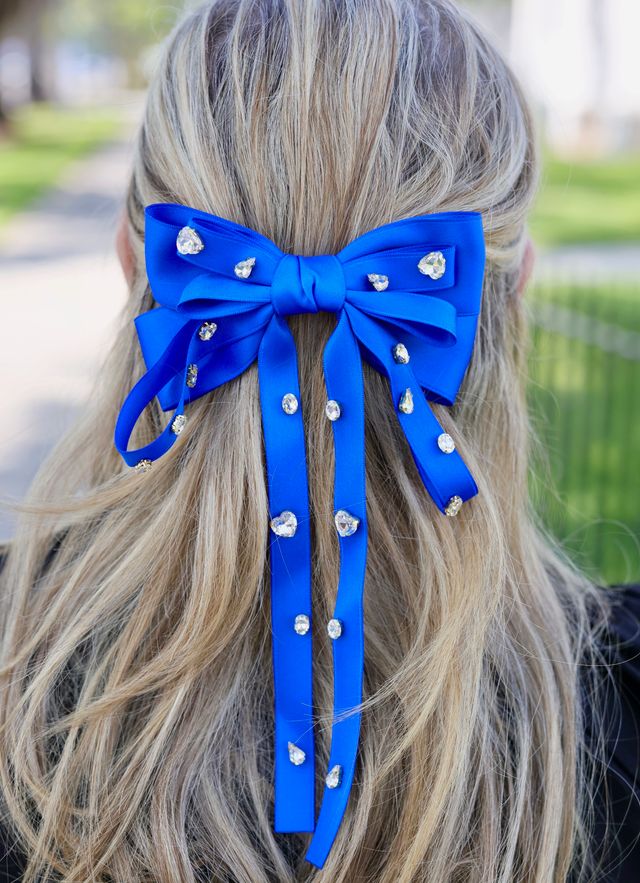 Futrelle CZ Hair Bow BLUE