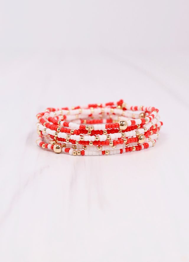 Karnes Bracelet Set RED WHITE
