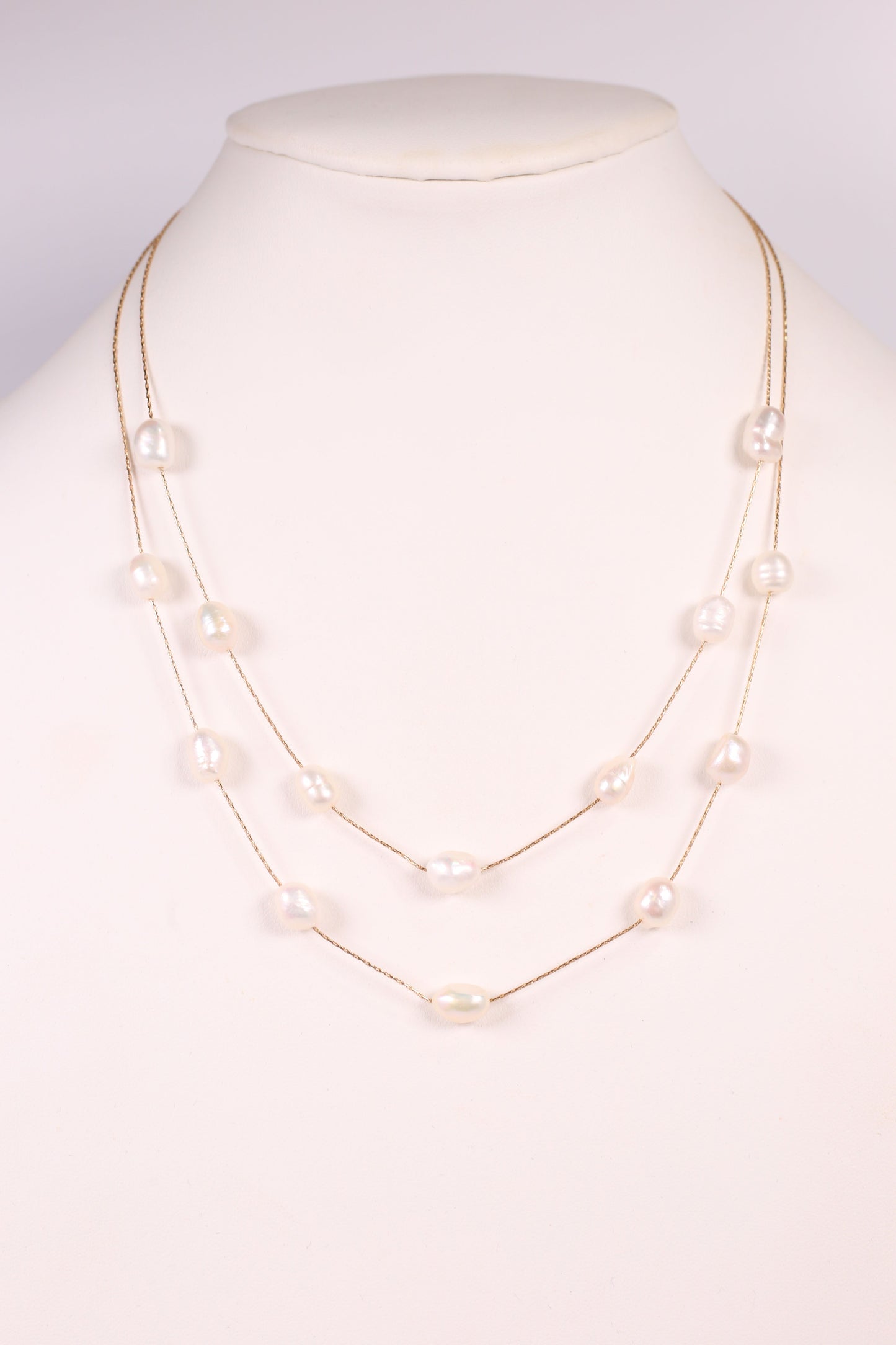 Colizzi Pearl Layered Necklace GOLD