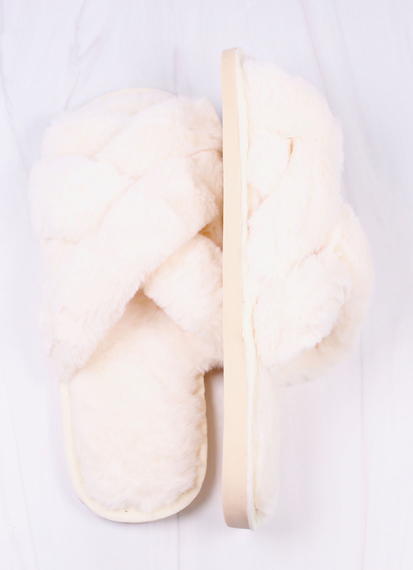 Sofie Open Slippers (6 Pack) Ivory