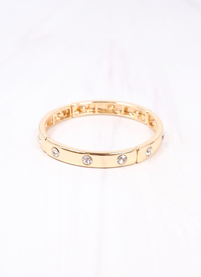 Fleischman CZ Stretch Bracelet GOLD