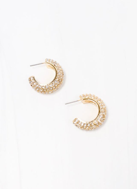 Phyllis CZ Hoop Earring GOLD