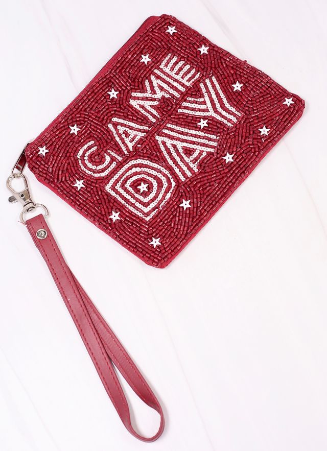 Game Day Star Wristlet MAROON