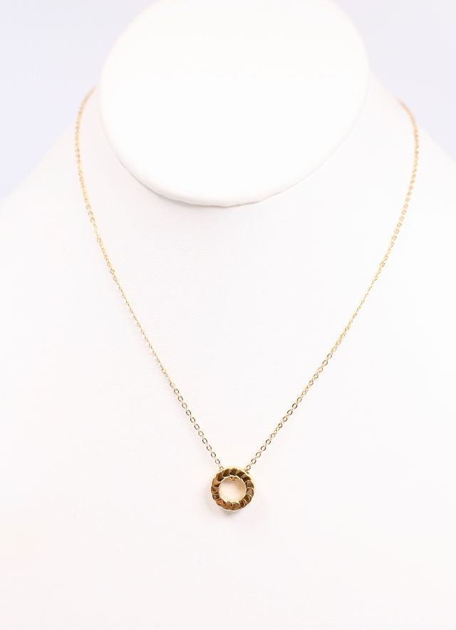 Goodwin Circle Charm Necklace GOLD