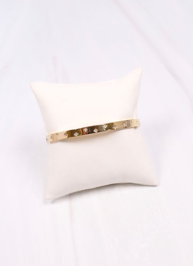 Viola CZ Metal Bracelet GOLD