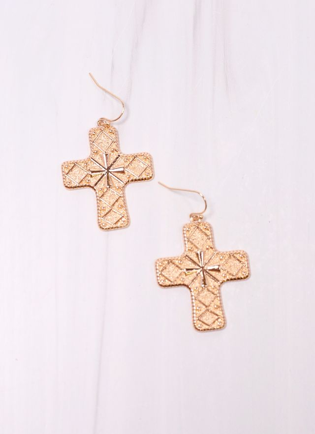 Augusta Cross Earring GOLD
