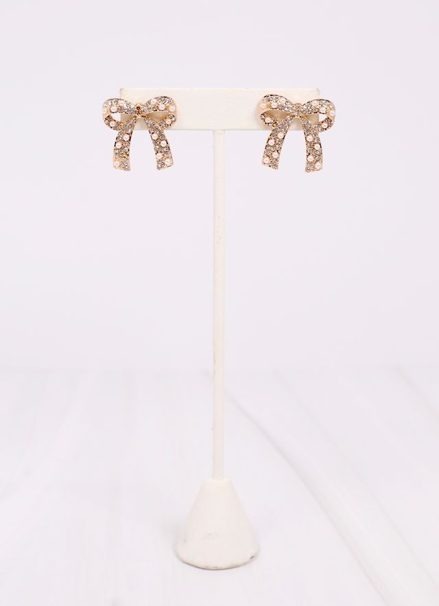 Mariyam Embellished Bow Earring GOLD
