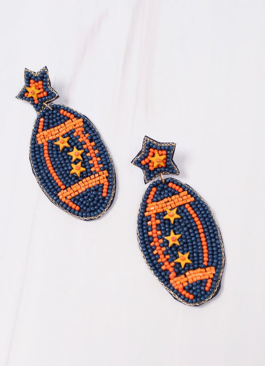 Snap the Ball Earring NAVY ORANGE